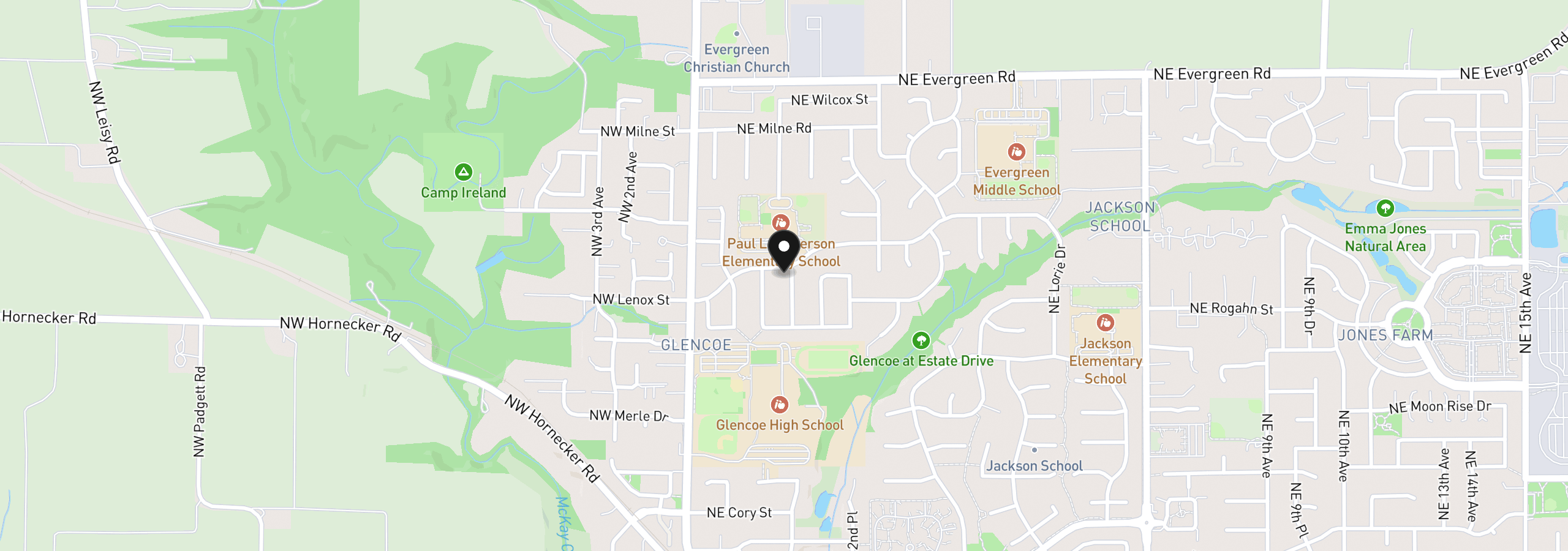 Map showing the location of 2687 NE 2nd Dr, Hillsboro, OR 97124
