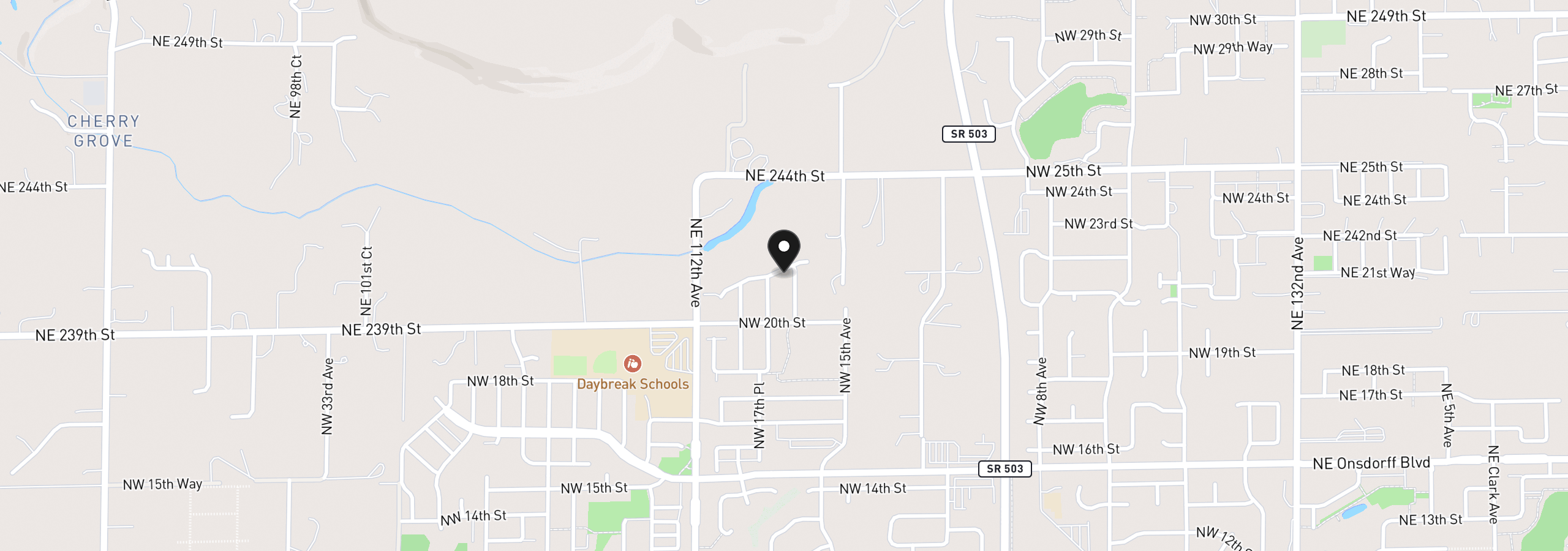 Map showing the location of 2123 NW 21st Way, Battle Ground, Wa 98604