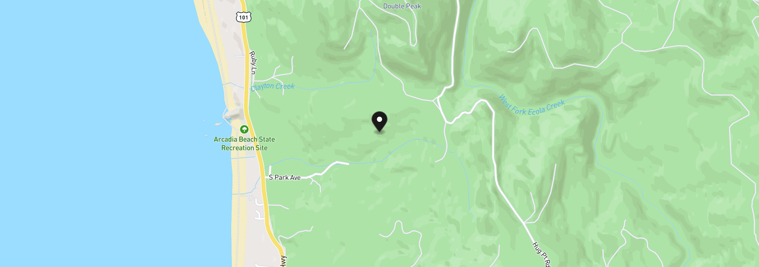 Map showing the location of Tolovana Main Line Rd, Tolovana Park, OR 97145
