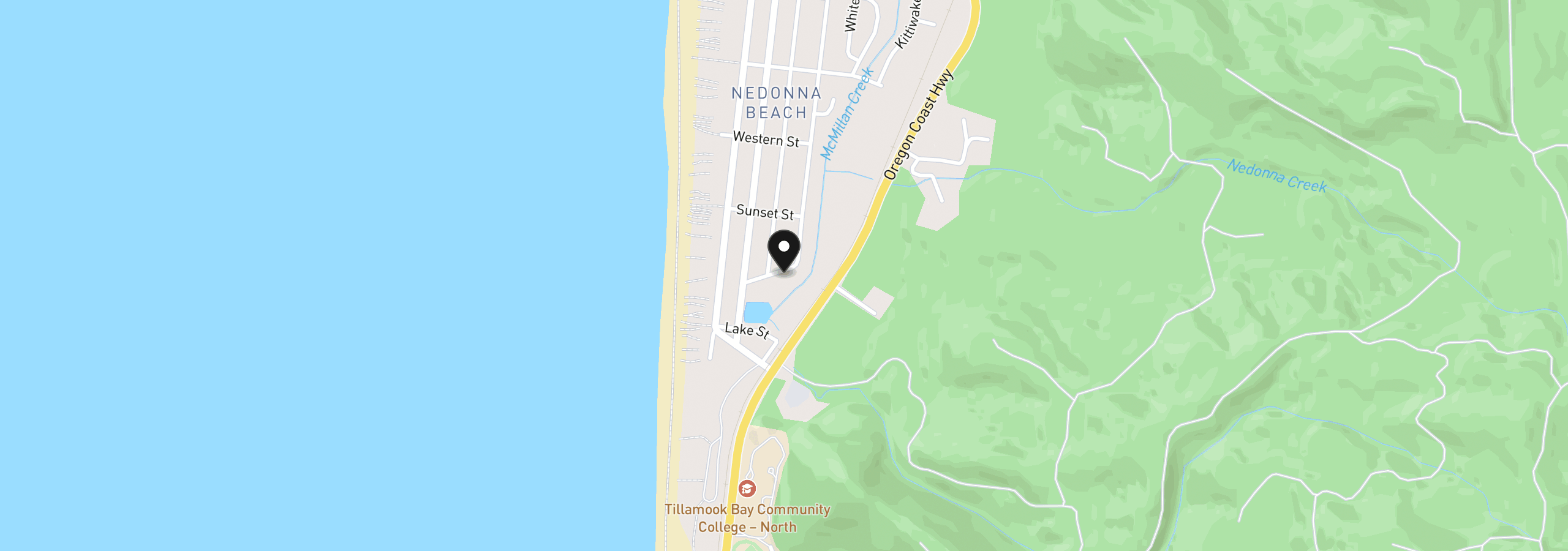 Map showing the location of Blk: 16 Lot 5 6 6a, Rockaway Beach, OR 97136