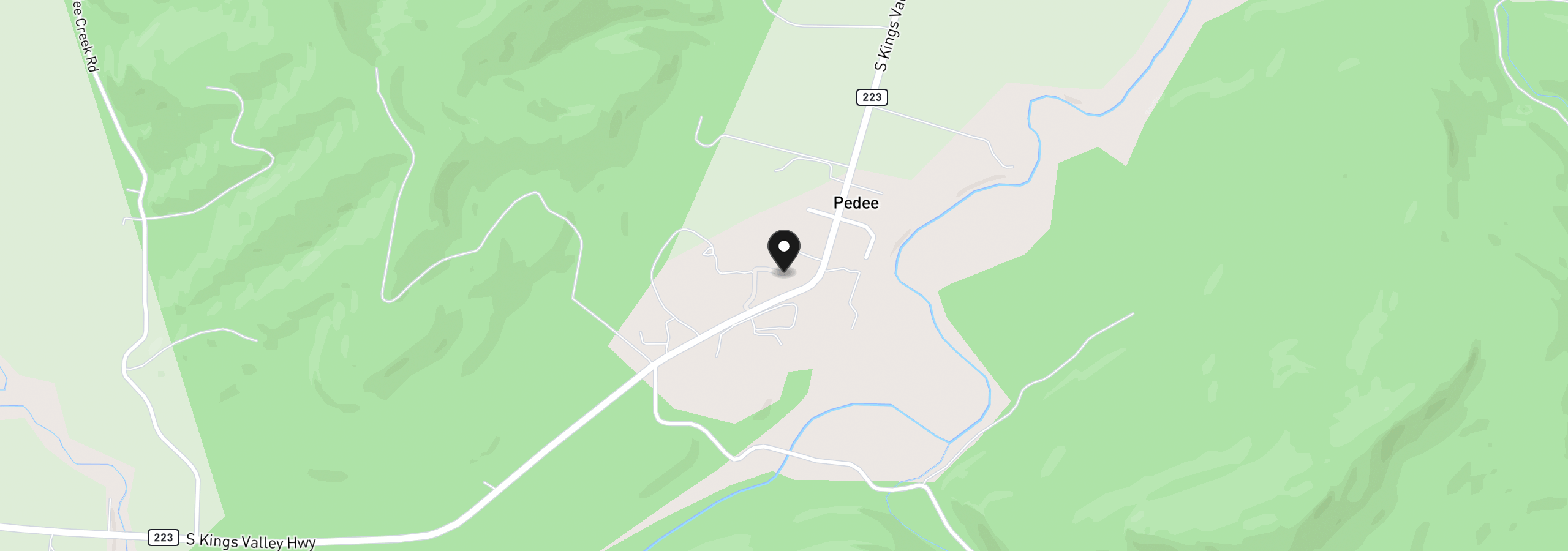 Map showing the location of 12600 Meadow Lane Rd, Monmouth, OR 97361