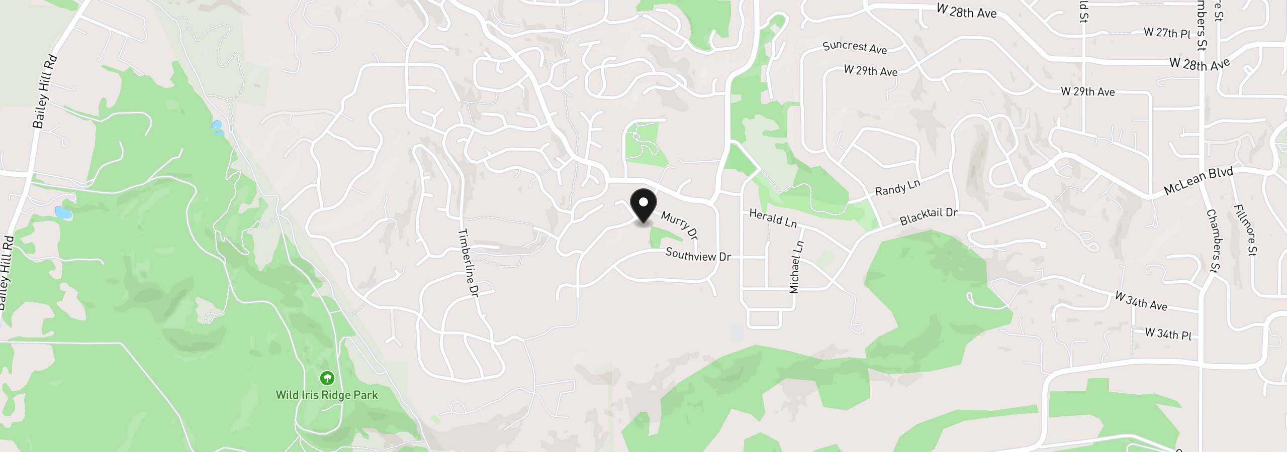 Map showing the location of 3147 Tanner Park Dr, Eugene, OR 97405