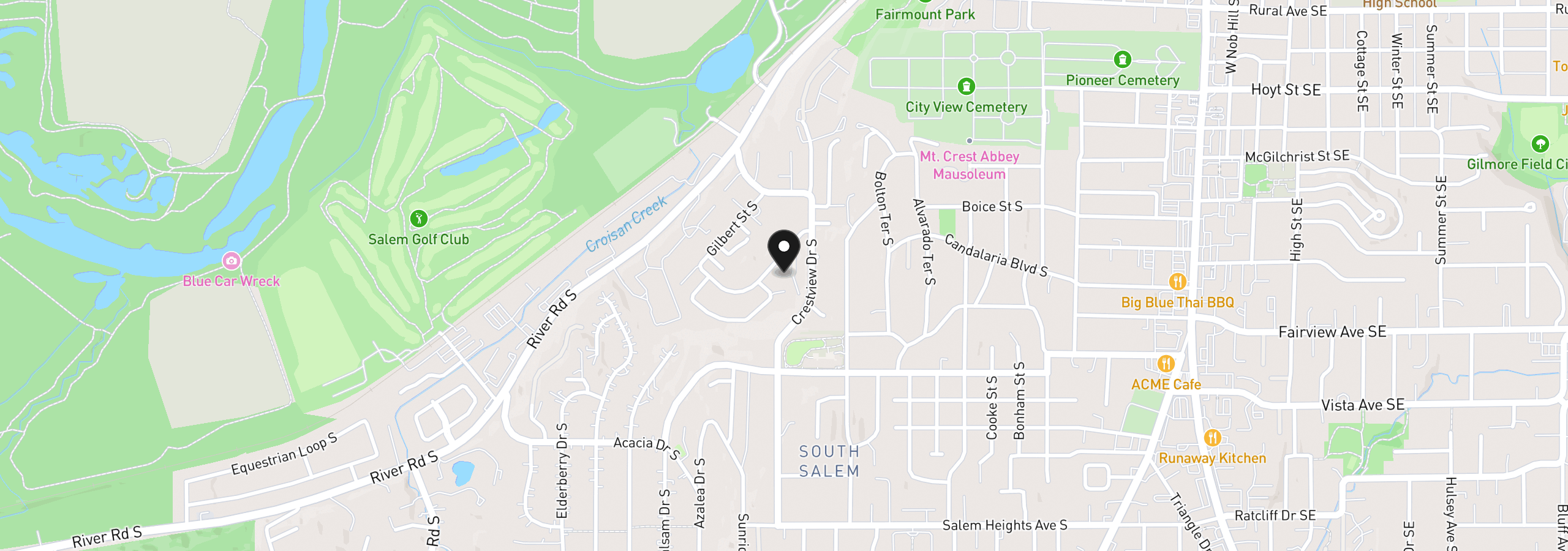Map showing the location of 2765 Prominent Ct S, Salem, OR 97302