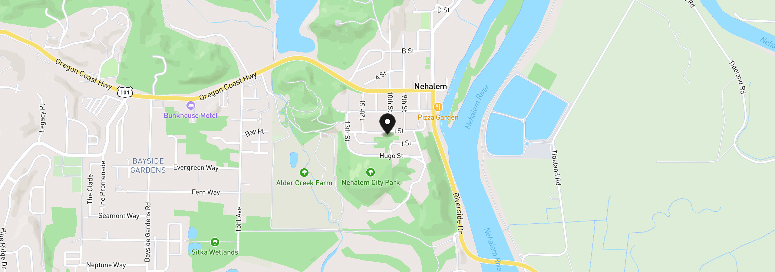 Map showing the location of I St - Tax Lot 10602, Nehalem, OR 97131