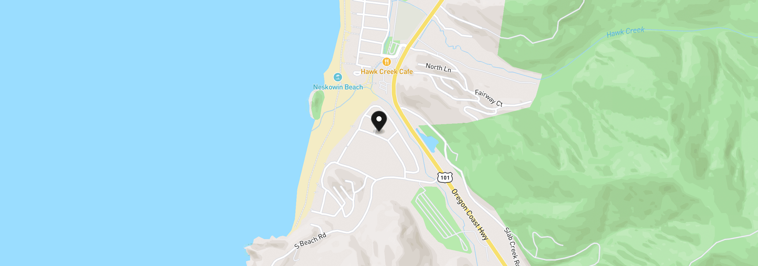 Map showing the location of 49455 Proposal Rock Loop, Neskowin, OR 97149