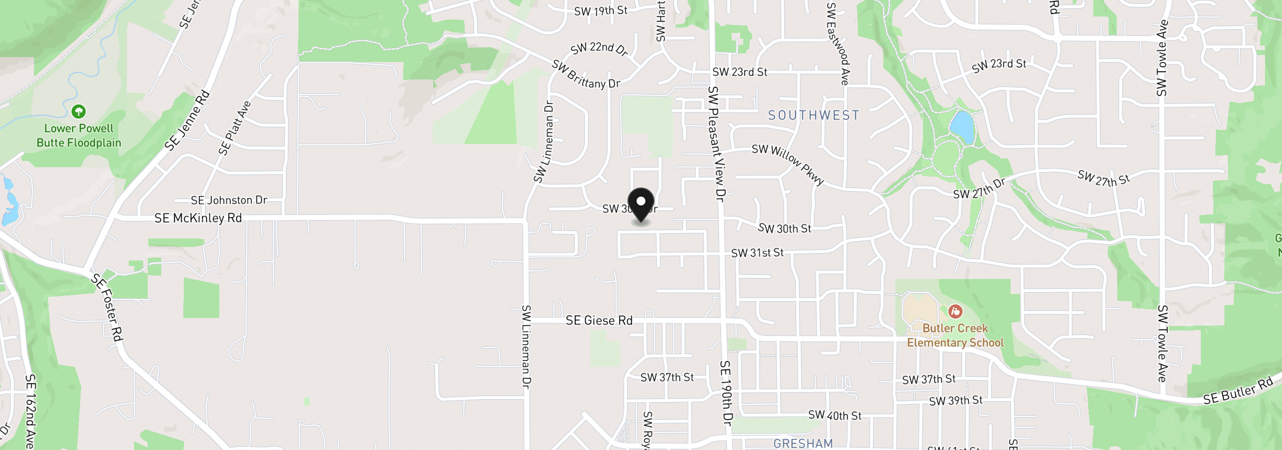 Map showing the location of 3779 SW McKinley St, Gresham, OR 97080