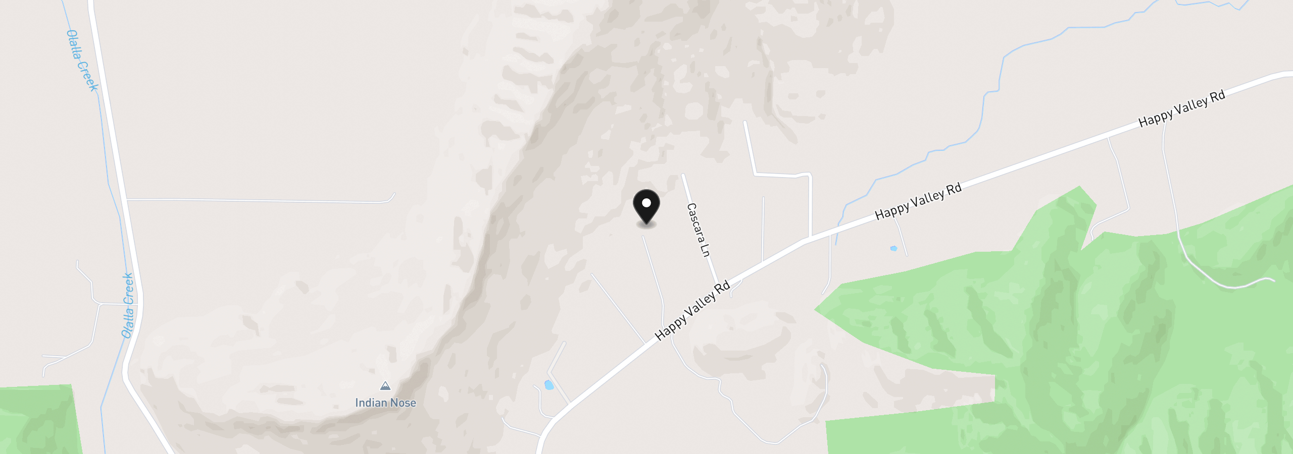 Map showing the location of 4341 Happy Valley Rd, Roseburg, OR 97471