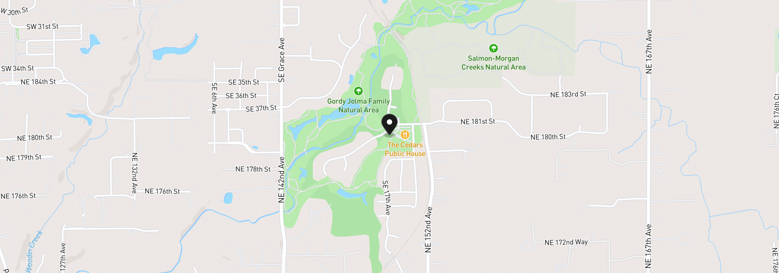 Map showing the location of NE Homestead Dr, Brush Prairie, Wa 98606