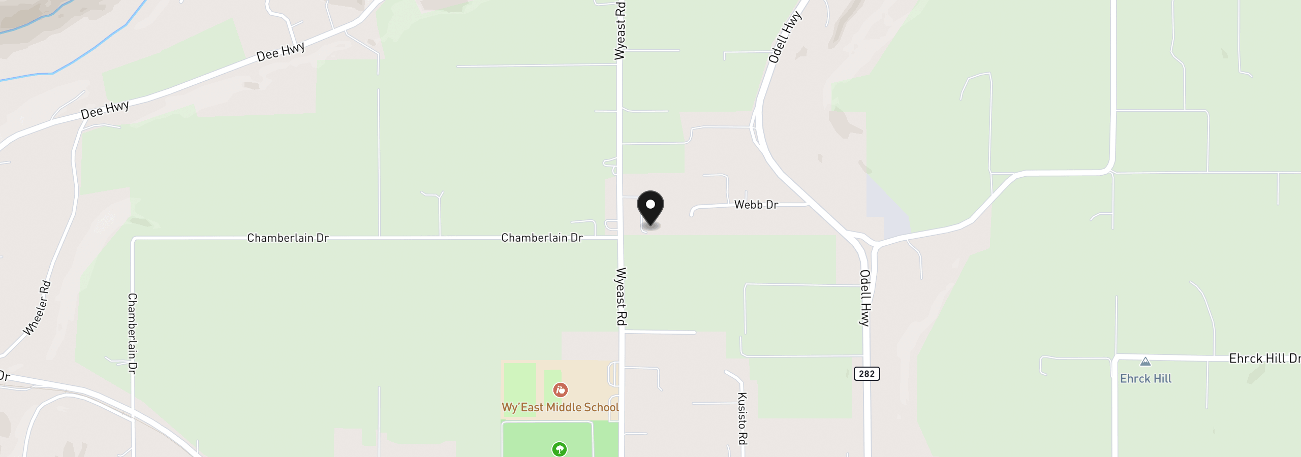 Map showing the location of 2739 Wyeast Rd, Hood River, OR 97031