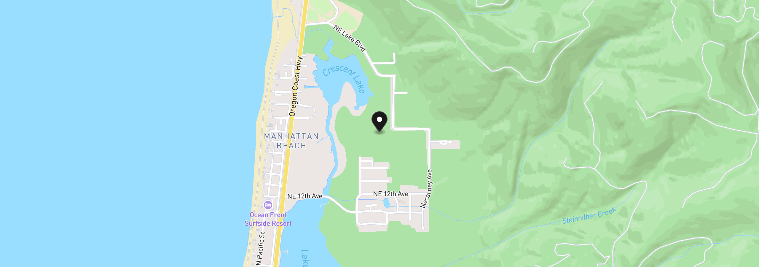 Map showing the location of 0 NE 18th, Rockaway Beach, OR 97136