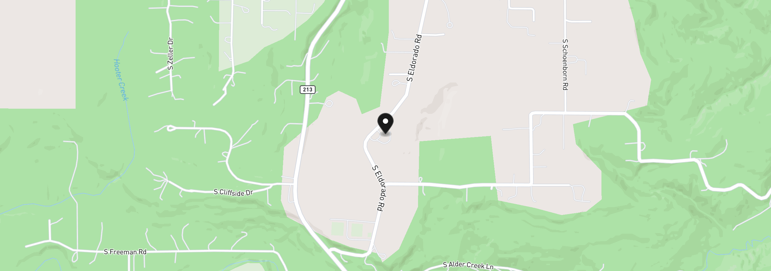 Map showing the location of 25590 S Eldorado Rd, Mulino, OR 97042