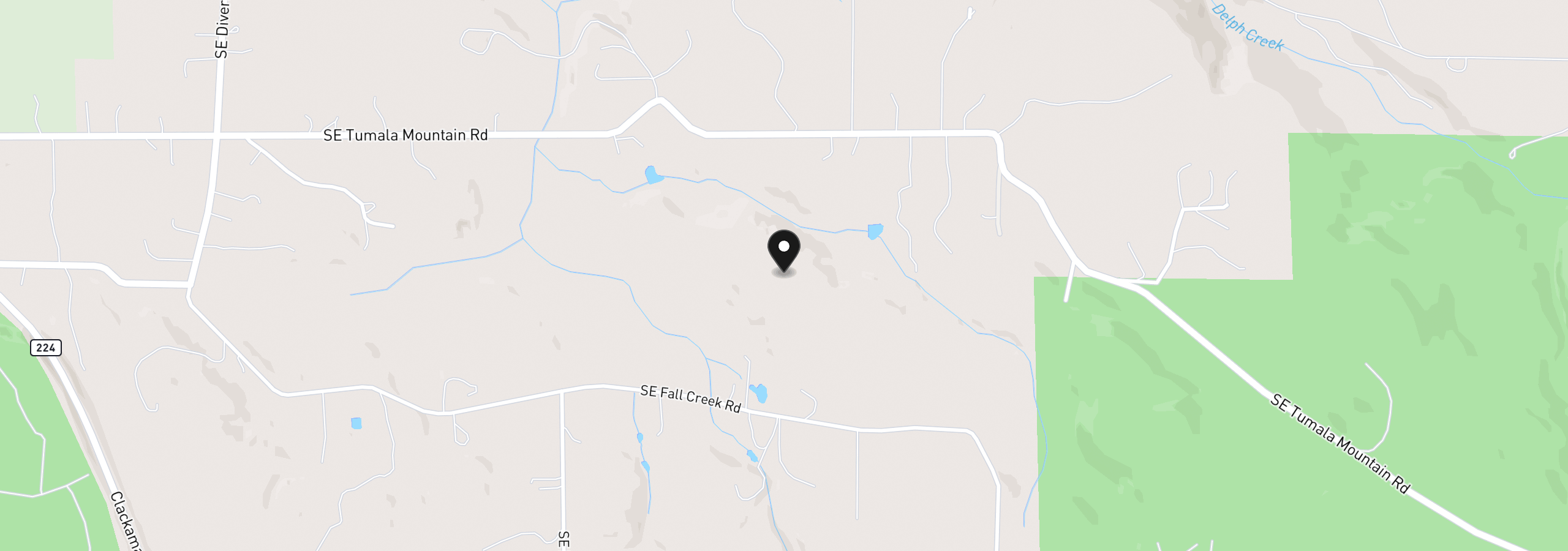 Map showing the location of 39480 SE Tumala Mountain Rd, Estacada, OR 97023
