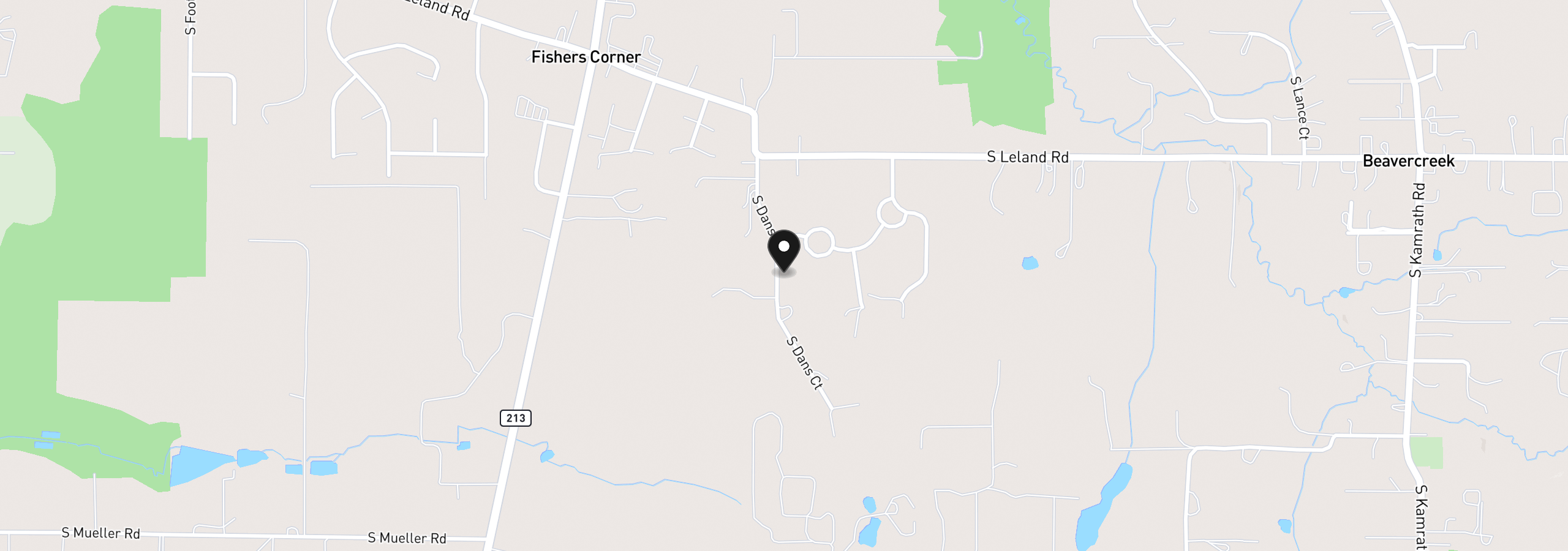 Map showing the location of 22222 S Dans Ave, Beavercreek, OR 97004