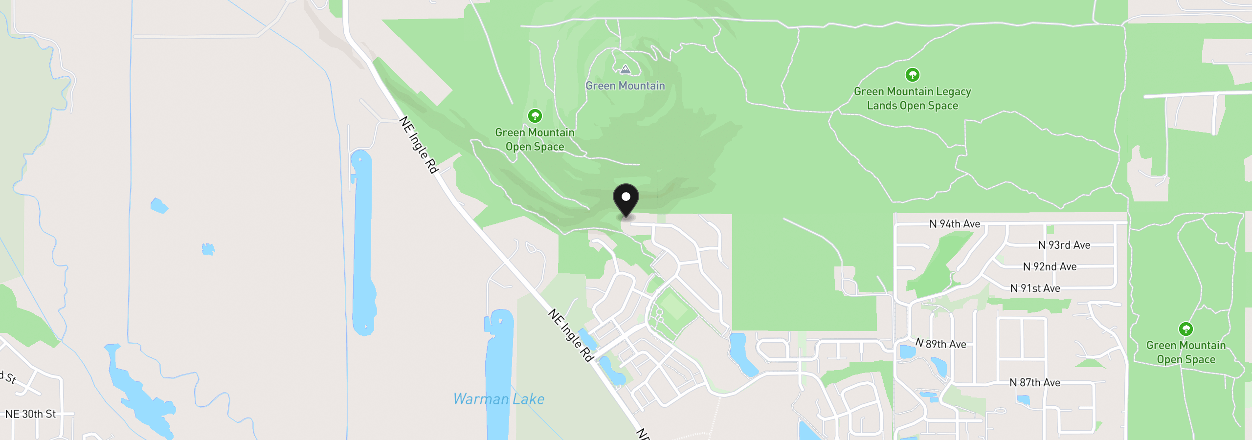 Map showing the location of 9728 N Alder St, Camas, Wa 98607