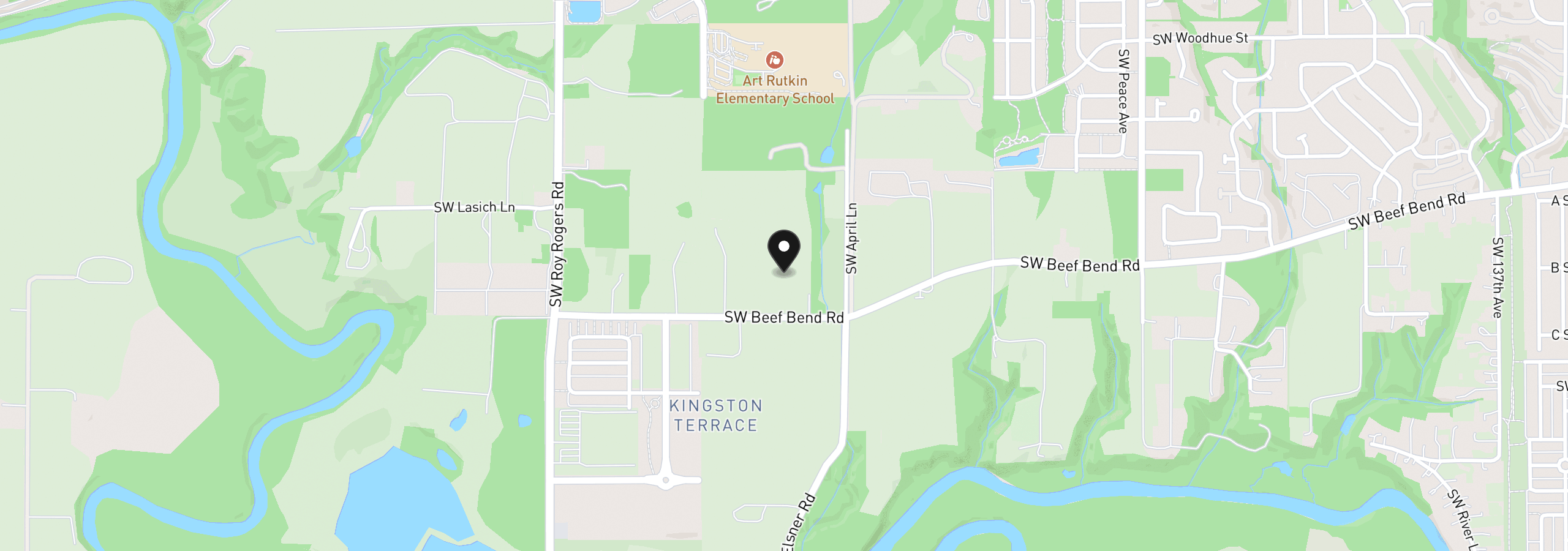 Map showing the location of 16075 SW Beef Bend Rd, Sherwood, OR 97140