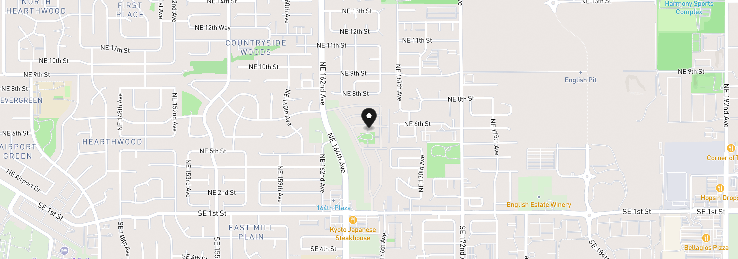 Map showing the location of 16500 SE 1st St 118, Vancouver, Wa 98684