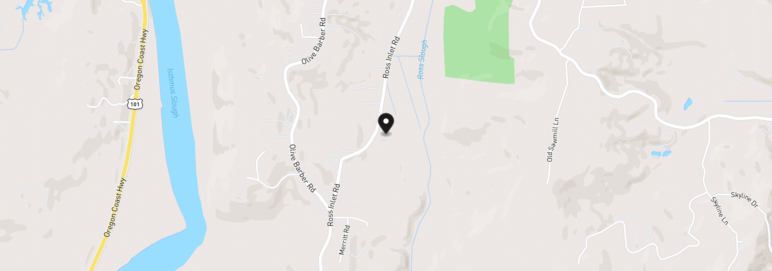 Map showing the location of 62061 Ross Inlet Rd, Coos Bay, OR 97420