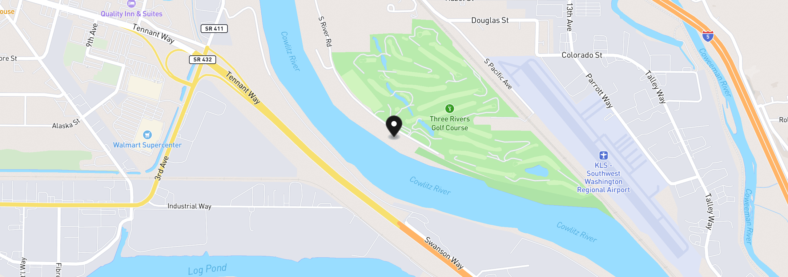Map showing the location of 2162 S River Rd, Kelso, Wa 98626