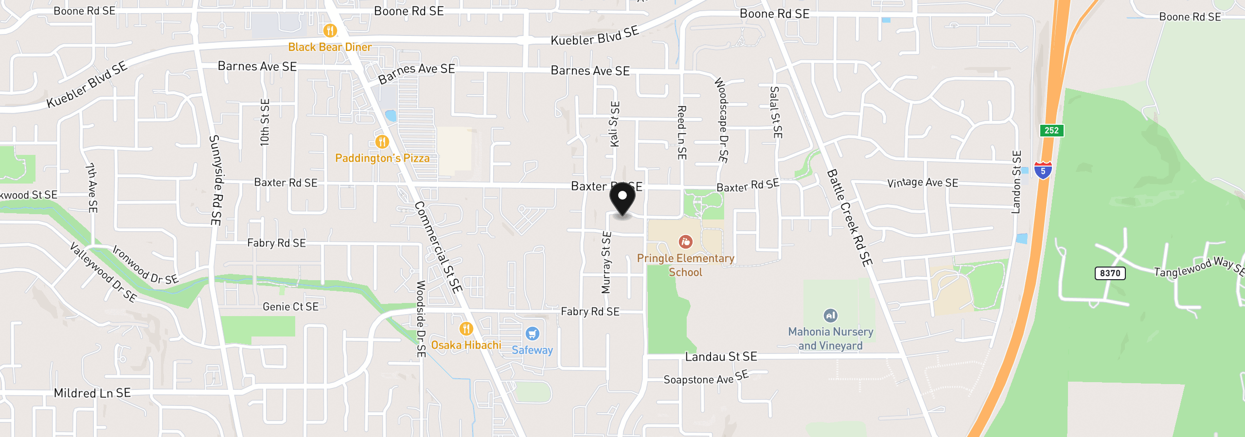 Map showing the location of 1964 Jamison Dr SE, Salem, OR 97306