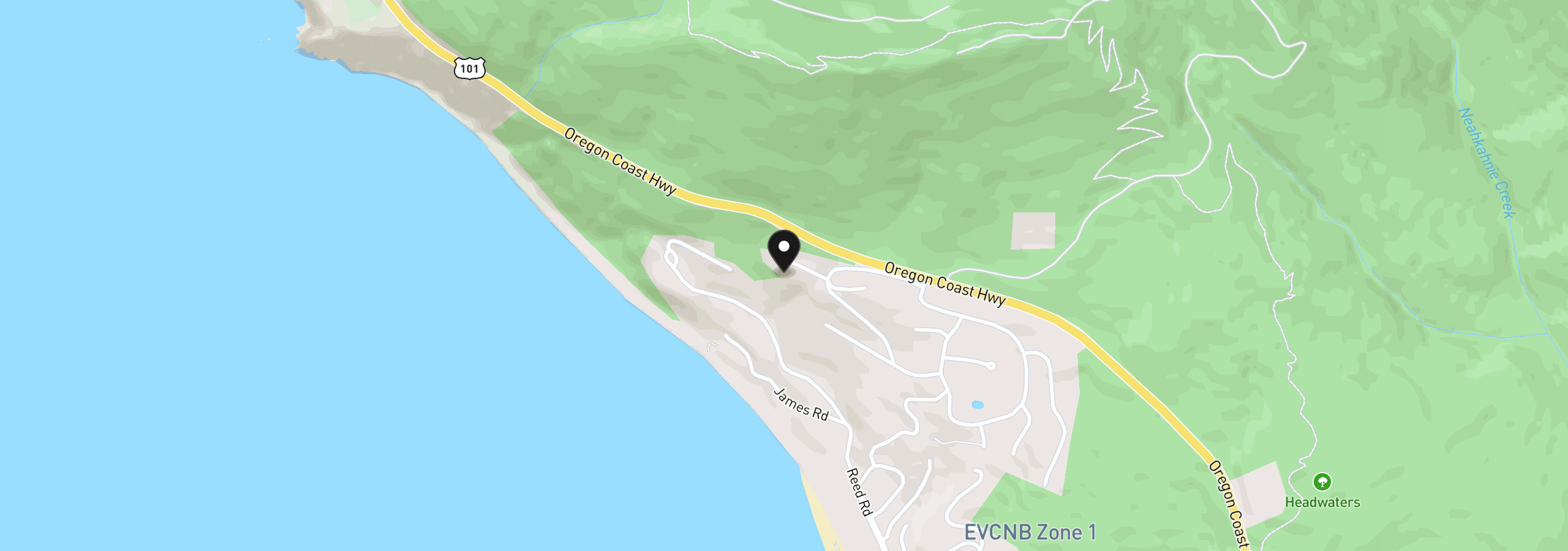 Map showing the location of Twana Trace 1708, Manzanita, OR 97130