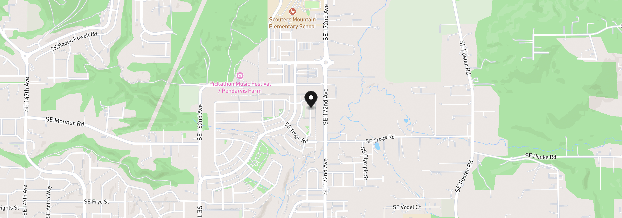 Map showing the location of 16610 SE Smith Rock St Lt 717, Happy Valley, OR 97086