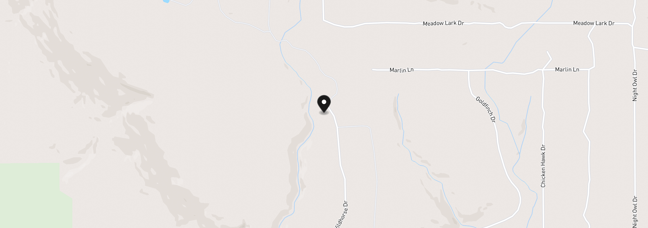 Map showing the location of Wildhorse Dr, Bonanza, OR 97623
