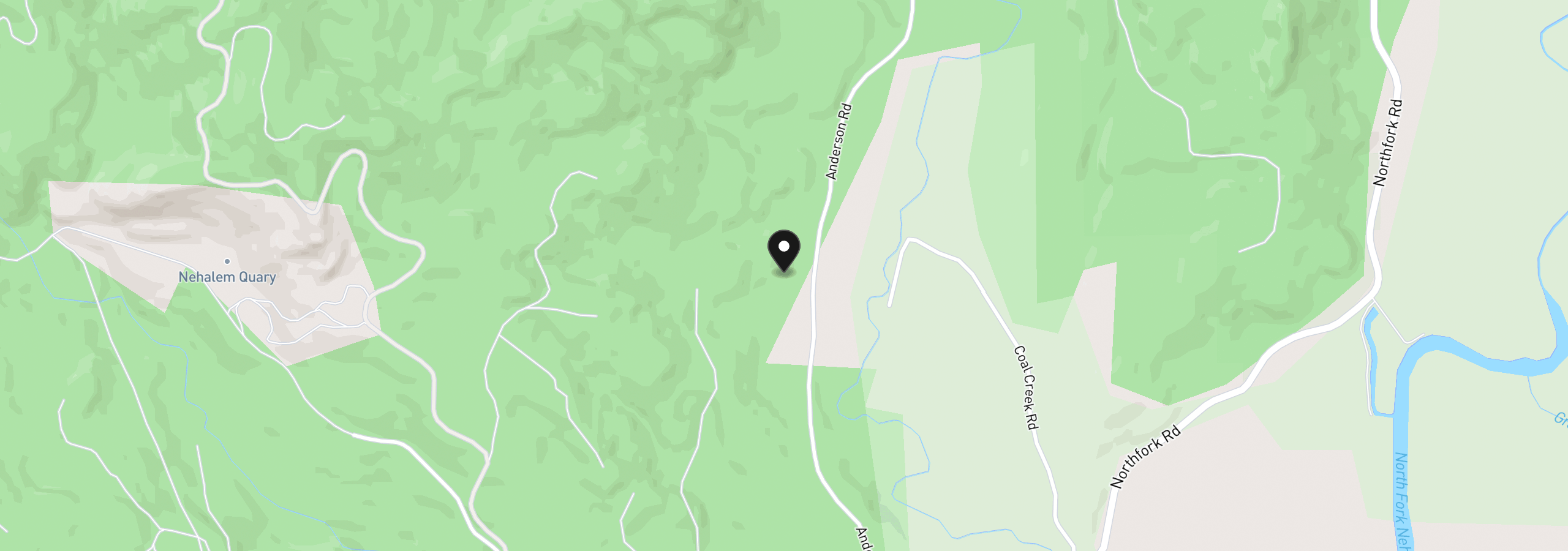 Map showing the location of 40900 Anderson Rd, Nehalem, OR 97131