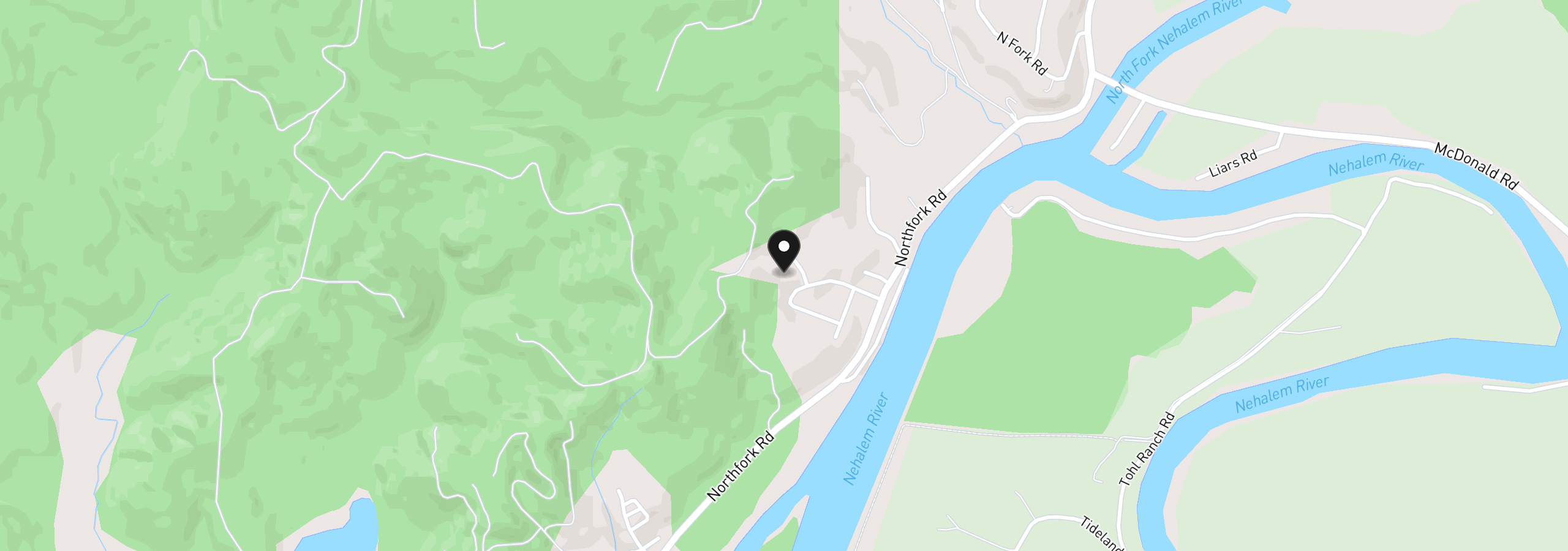 Map showing the location of 13580 Division St, Nehalem, OR 97131