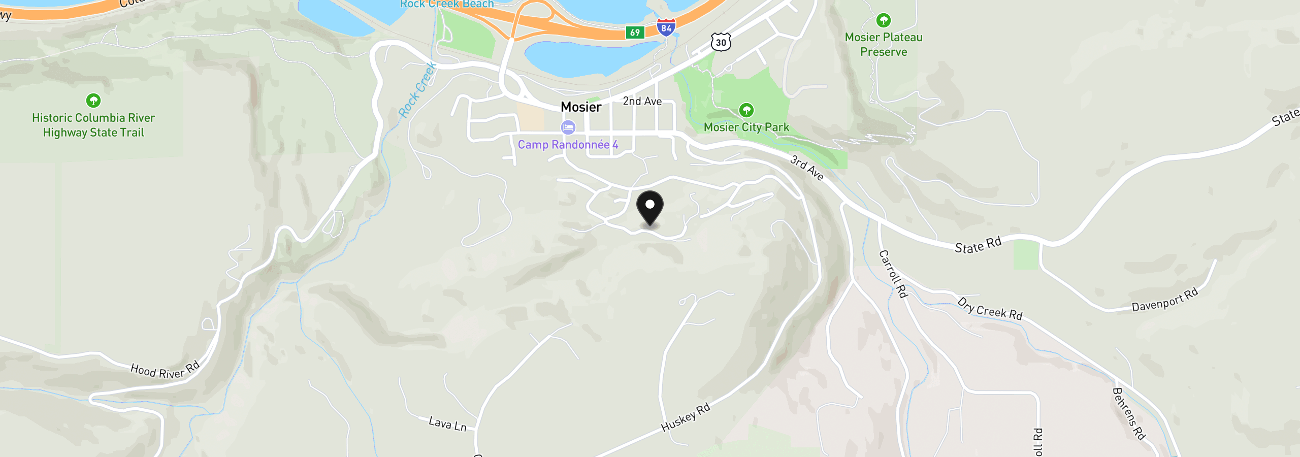 Map showing the location of Blanchard St 41, Mosier, OR 97040