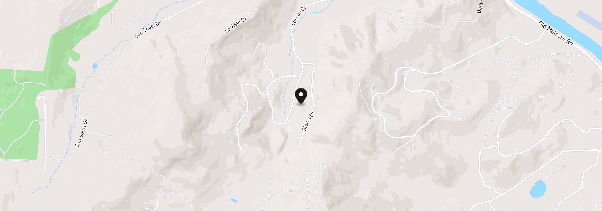Map showing the location of 345 Sierra Dr, Roseburg, OR 97471