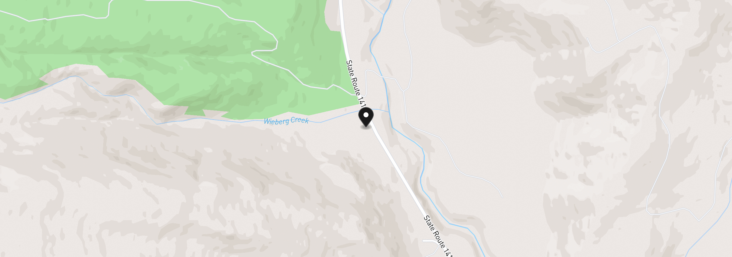 Map showing the location of Hwy 141, Bz Corner, Wa 98672
