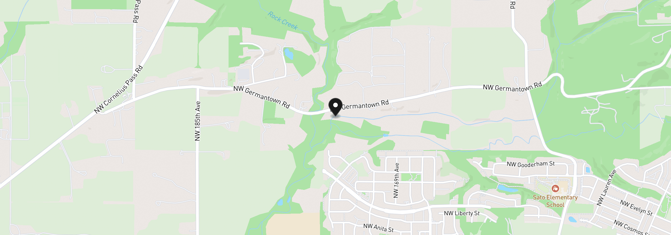 Map showing the location of NW Germantown Rd, Portland, OR 97231