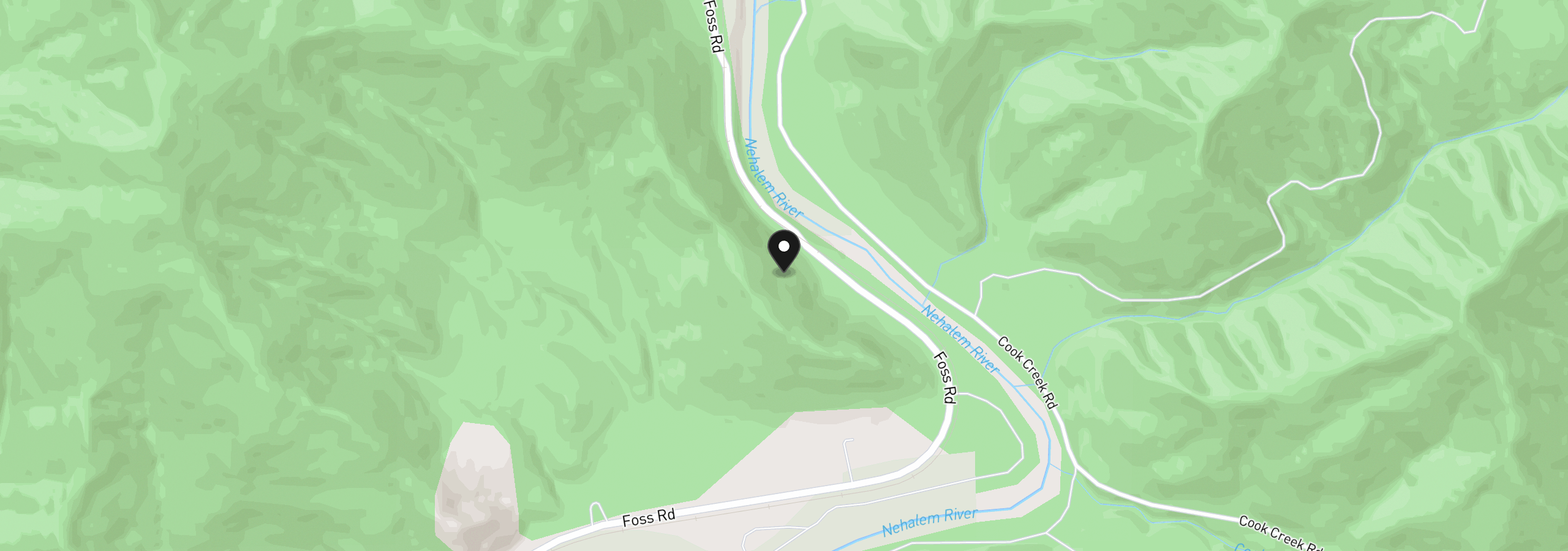 Map showing the location of Foss Rd 300, Nehalem, OR 97131