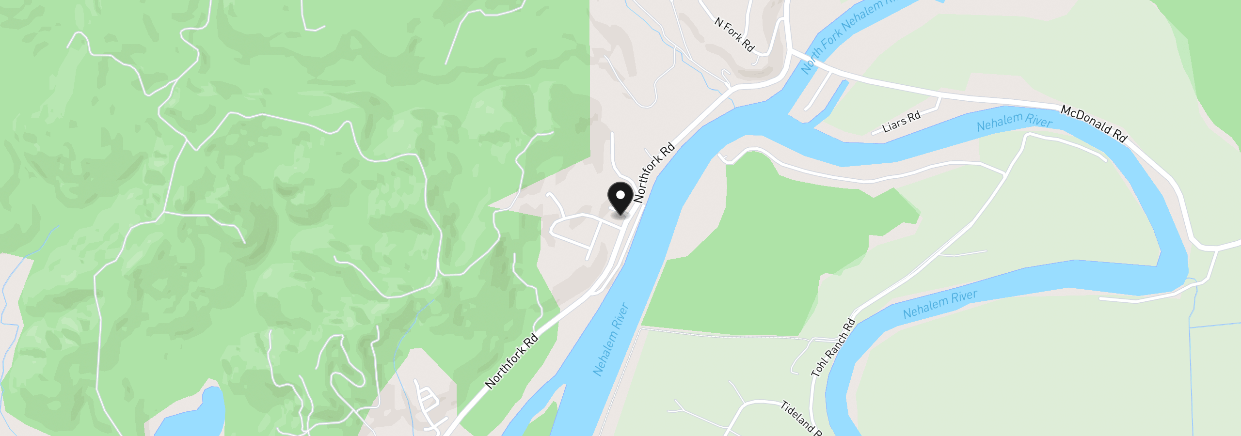 Map showing the location of 14000 Division St, Nehalem, OR 97131