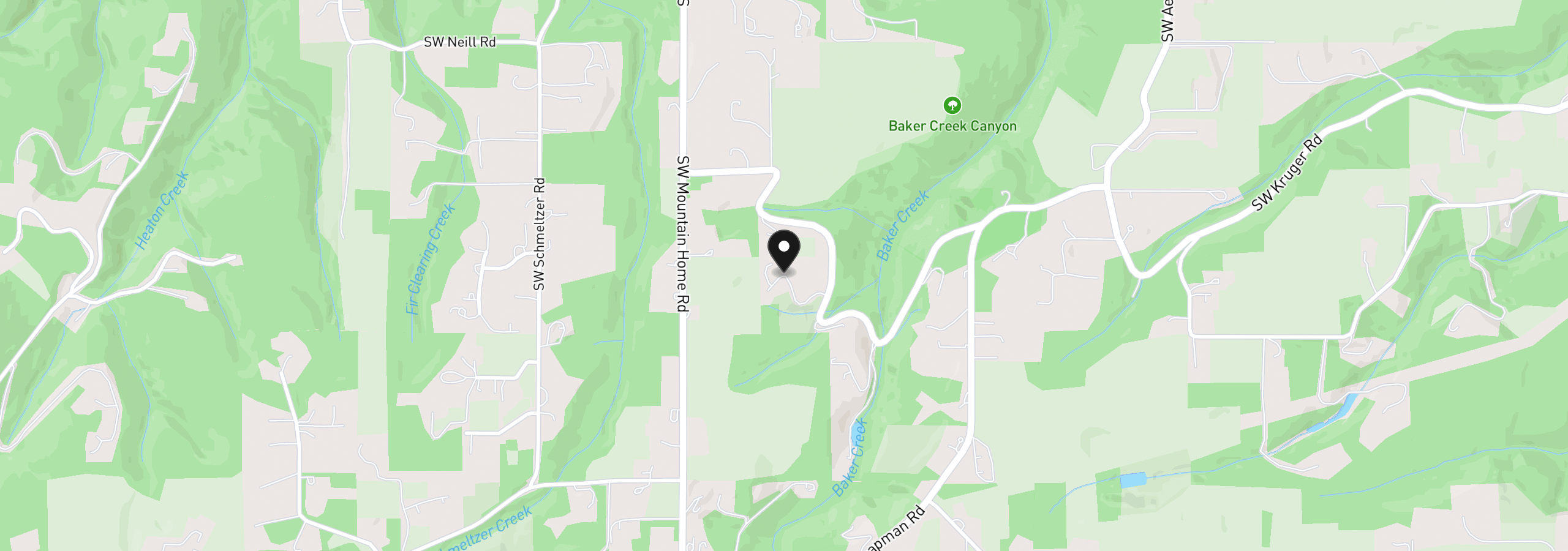 Map showing the location of 0 SW Kruger Rd 2, Sherwood, OR 97140