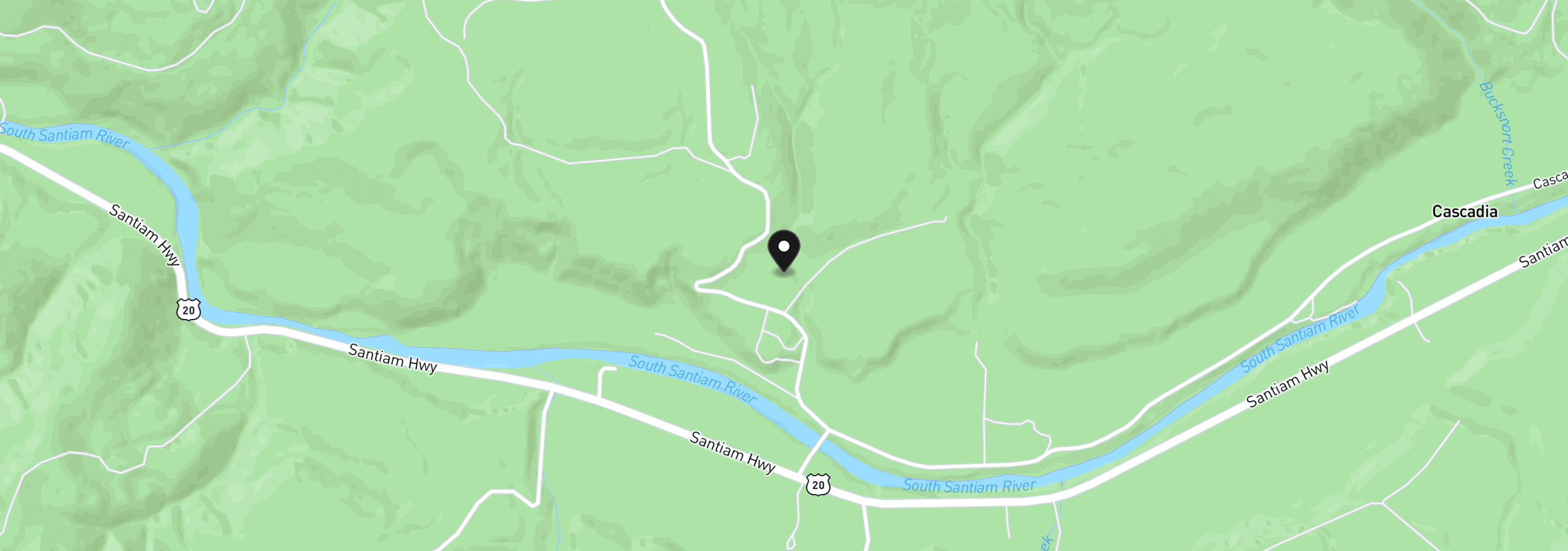 Map showing the location of 27201 High Deck Rd, Cascadia, OR 97329