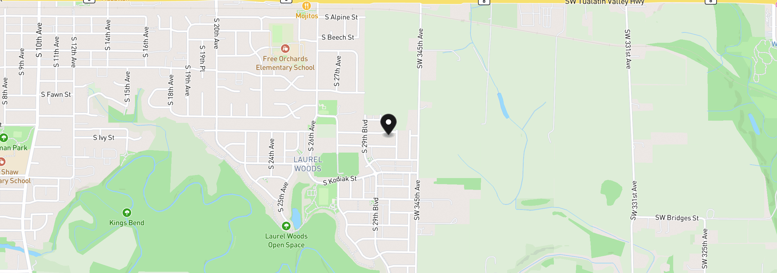 Map showing the location of 3071 S Heather St, Cornelius, OR 97113