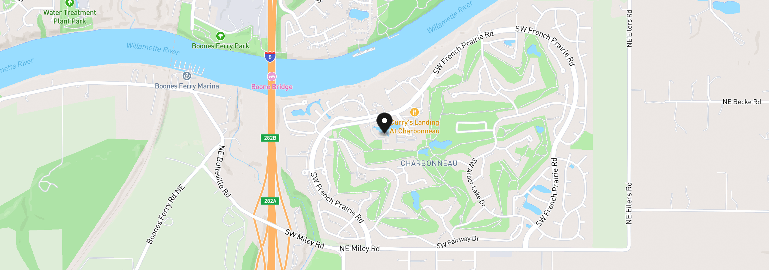 Map showing the location of 8229 SW Mariners Dr, Wilsonville, OR 97070