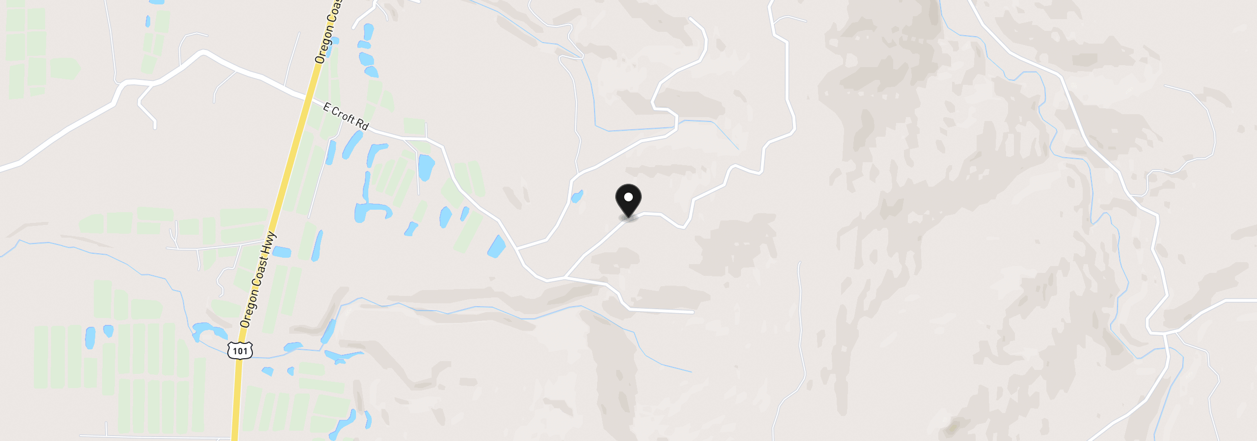 Map showing the location of Lois Ln, Bandon, OR 97411