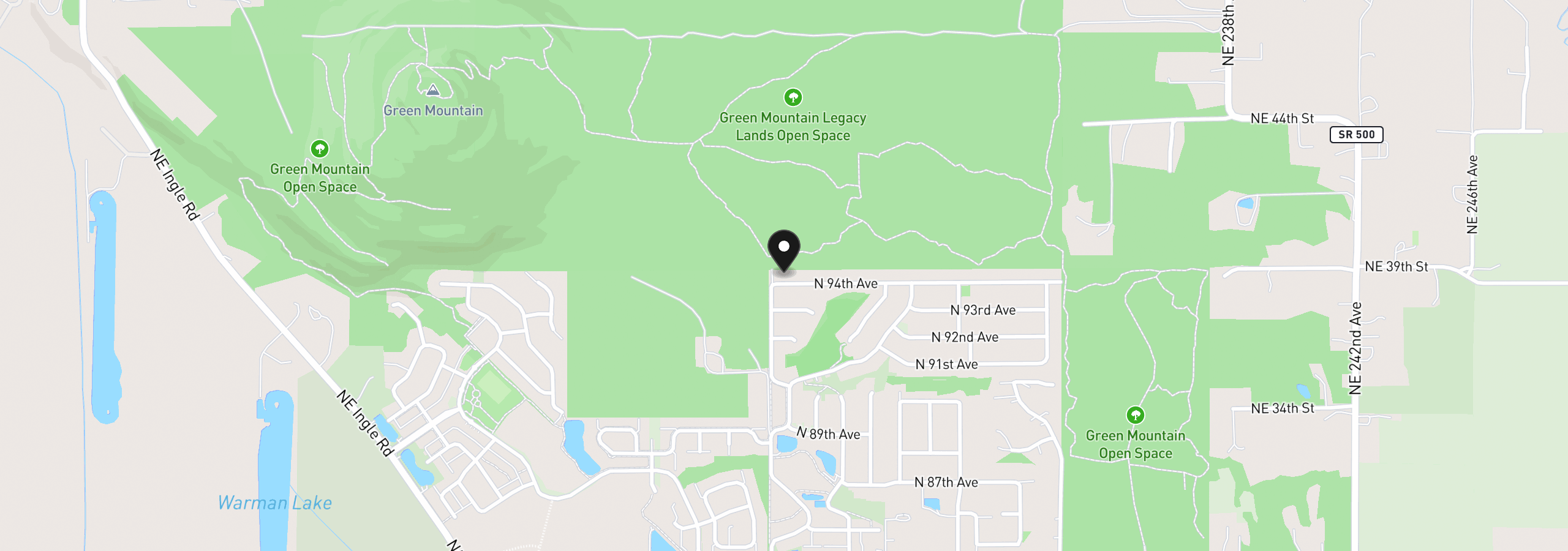 Map showing the location of 6071 N 94th Ave Lt 338, Camas, Wa 98607