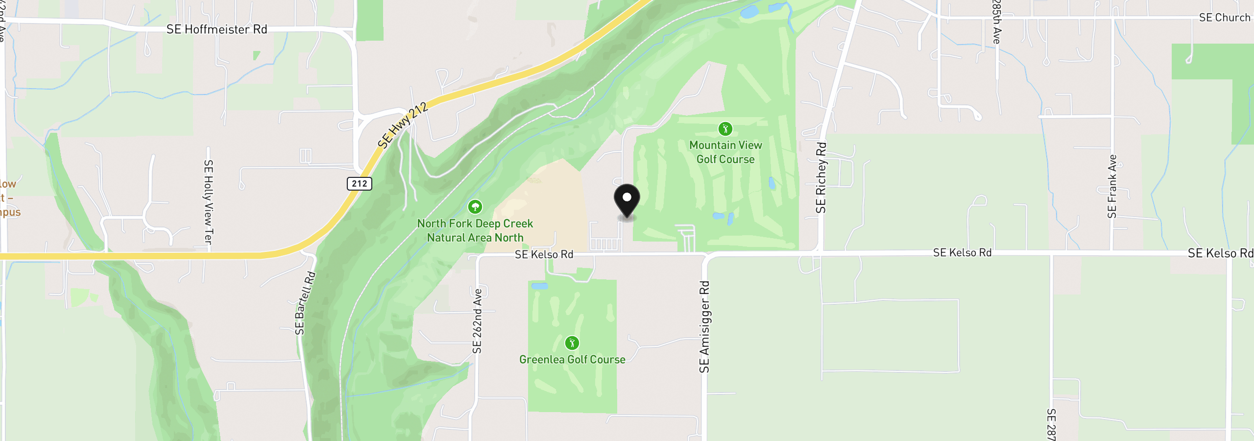 Map showing the location of 14280 SE 268th Ct, Boring, OR 97009