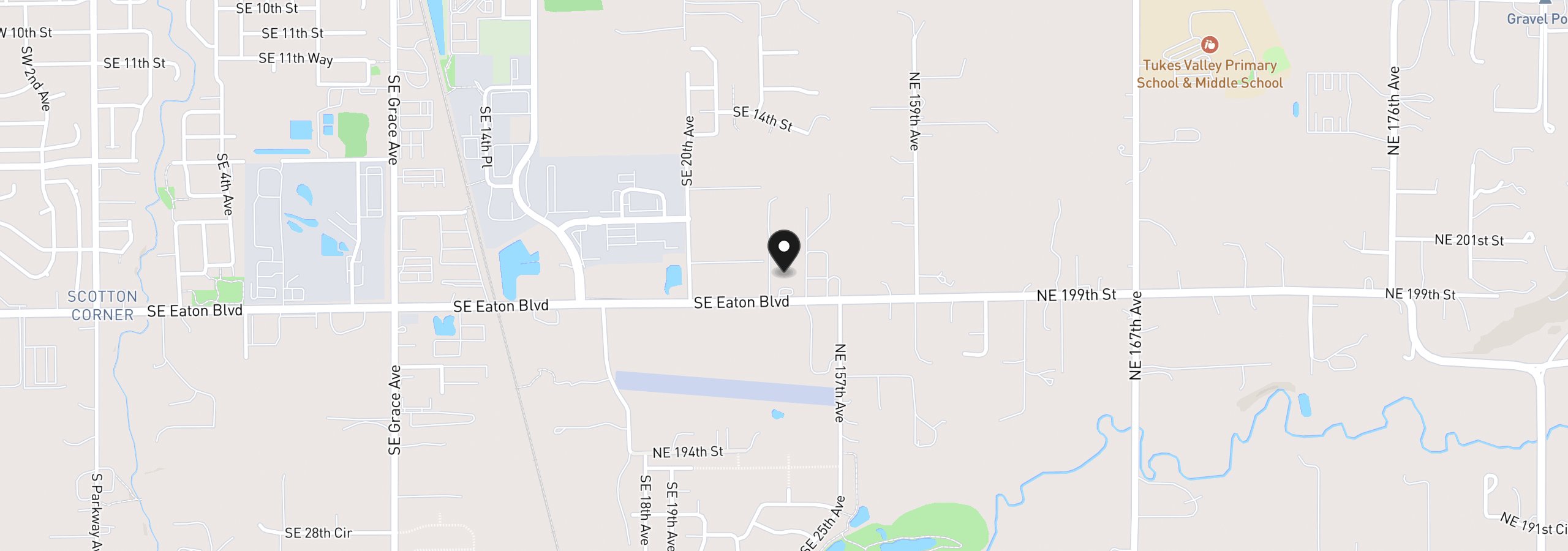 Map showing the location of 2312 SE Eaton Blvd, Battle Ground, Wa 98604
