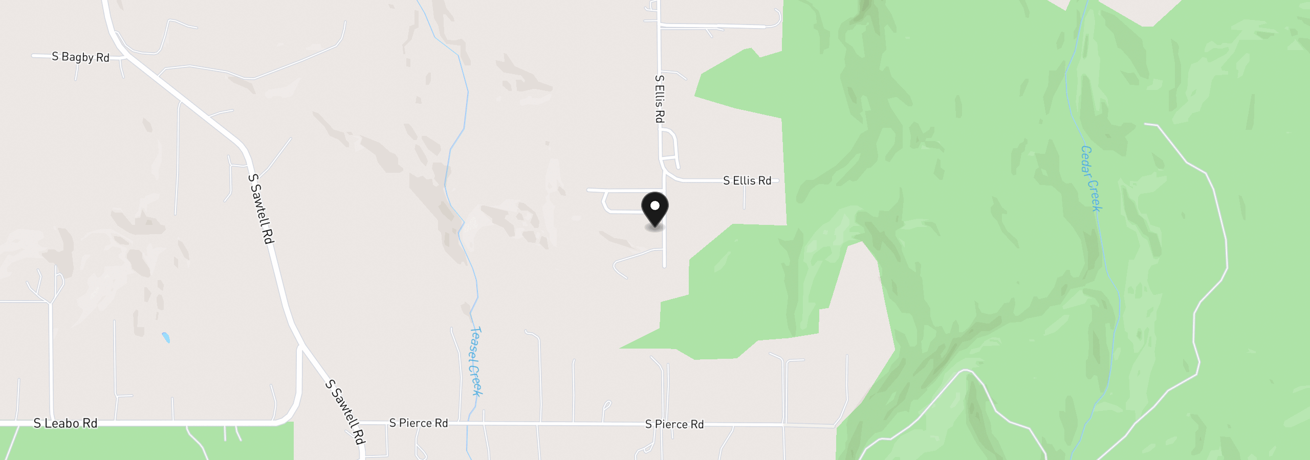 Map showing the location of 35517 S Aqua Springs Rd, Molalla, OR 97038