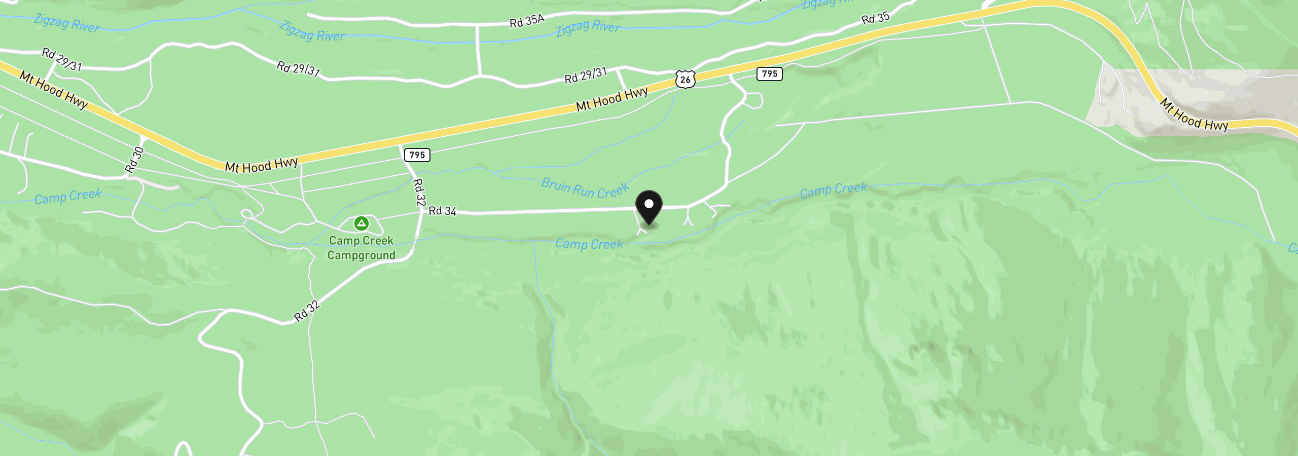 Map showing the location of 78880 E Rd 34 Lot 42, Rhododendron, OR 97049