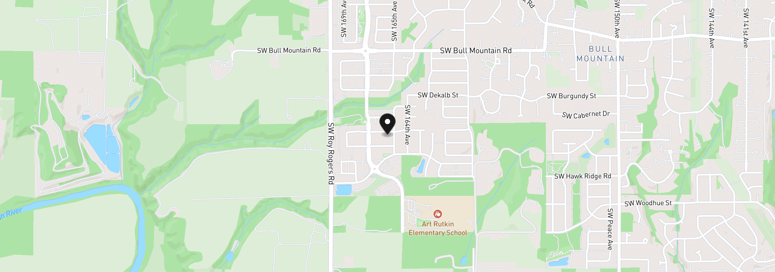 Map showing the location of 16632 SW Everton St, Tigard, OR 97224