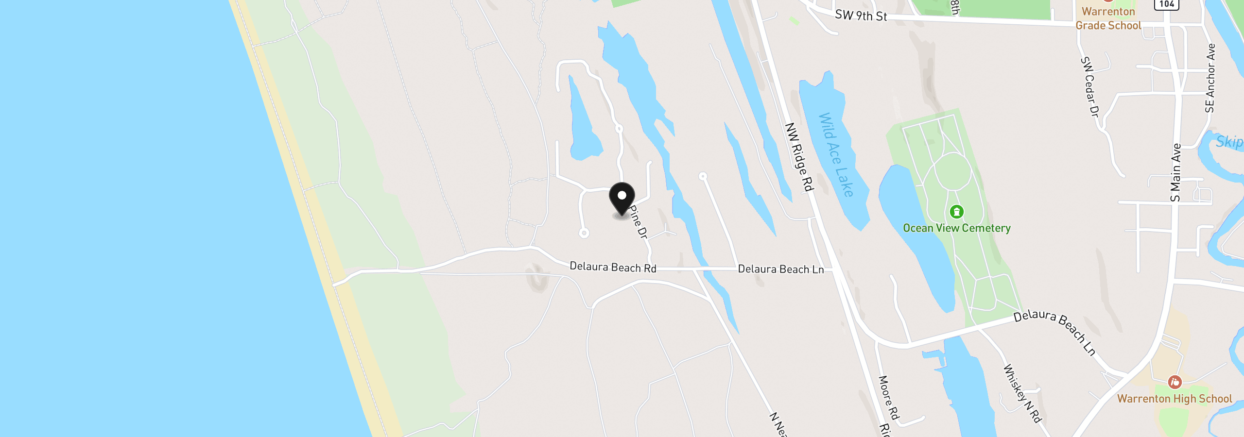 Map showing the location of 1471 SW Pine Dr, Warrenton, OR 97146