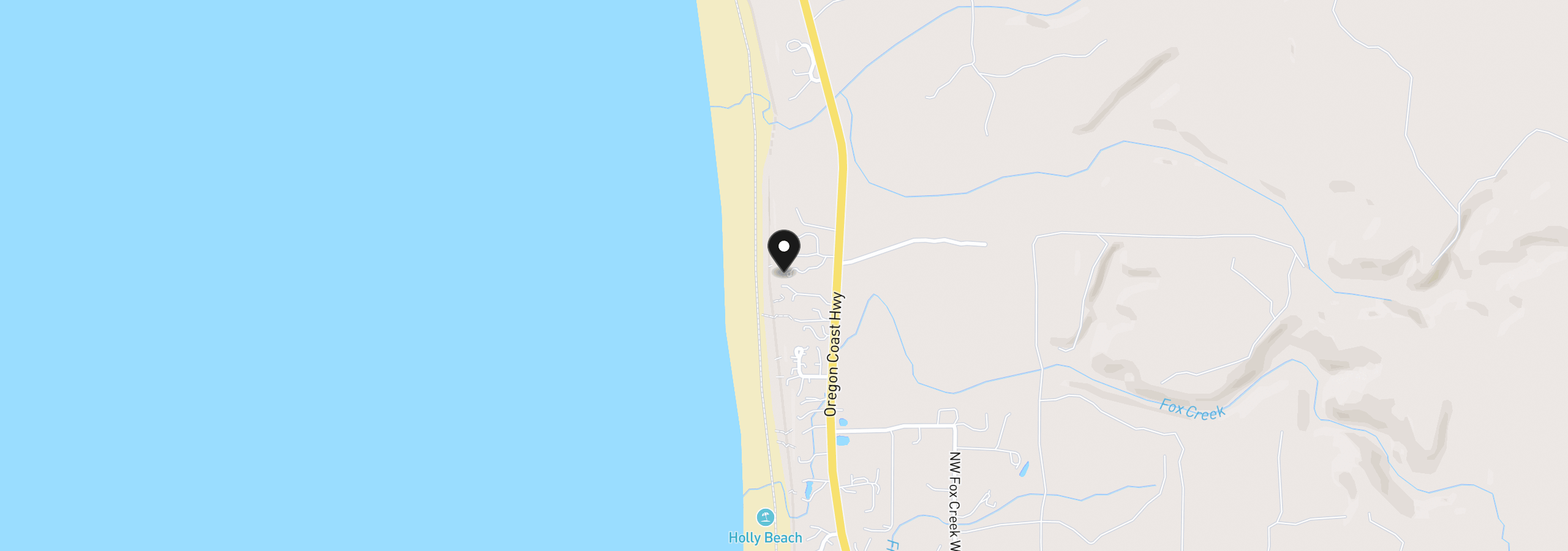 Map showing the location of 7116 NW Pacific Coast Hwy, Seal Rock, OR 97376