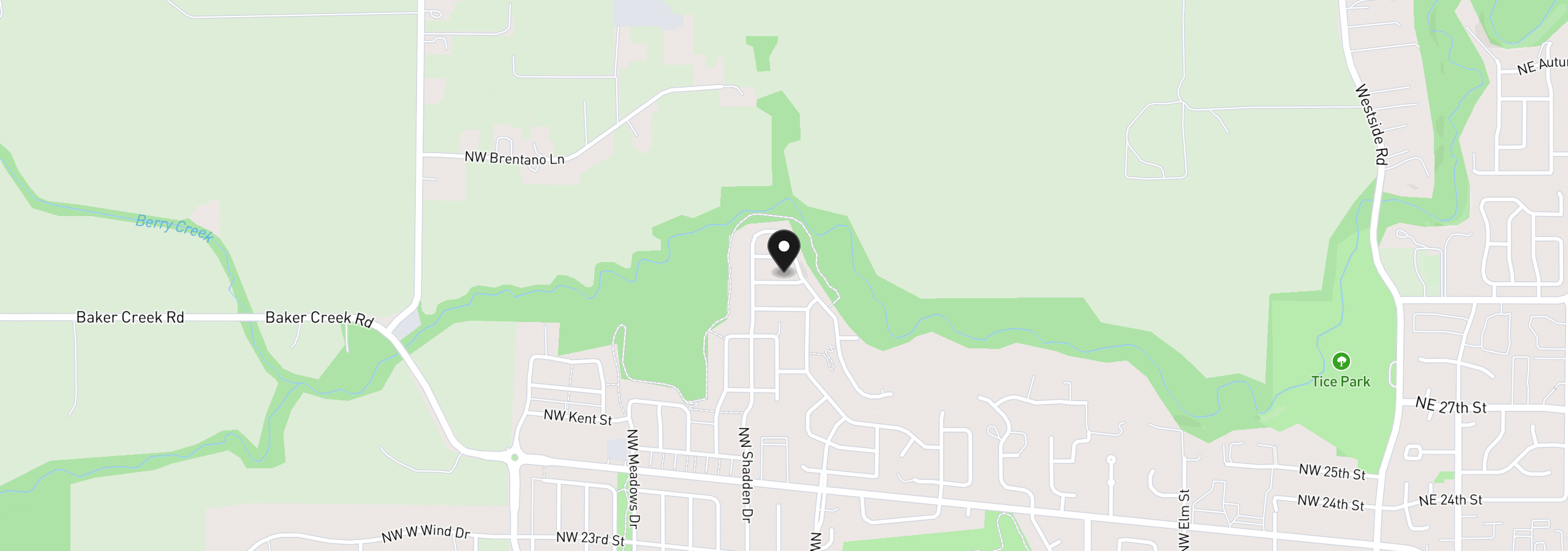Map showing the location of 1523 NW Adelaide St 37, McMinnville, OR 97128