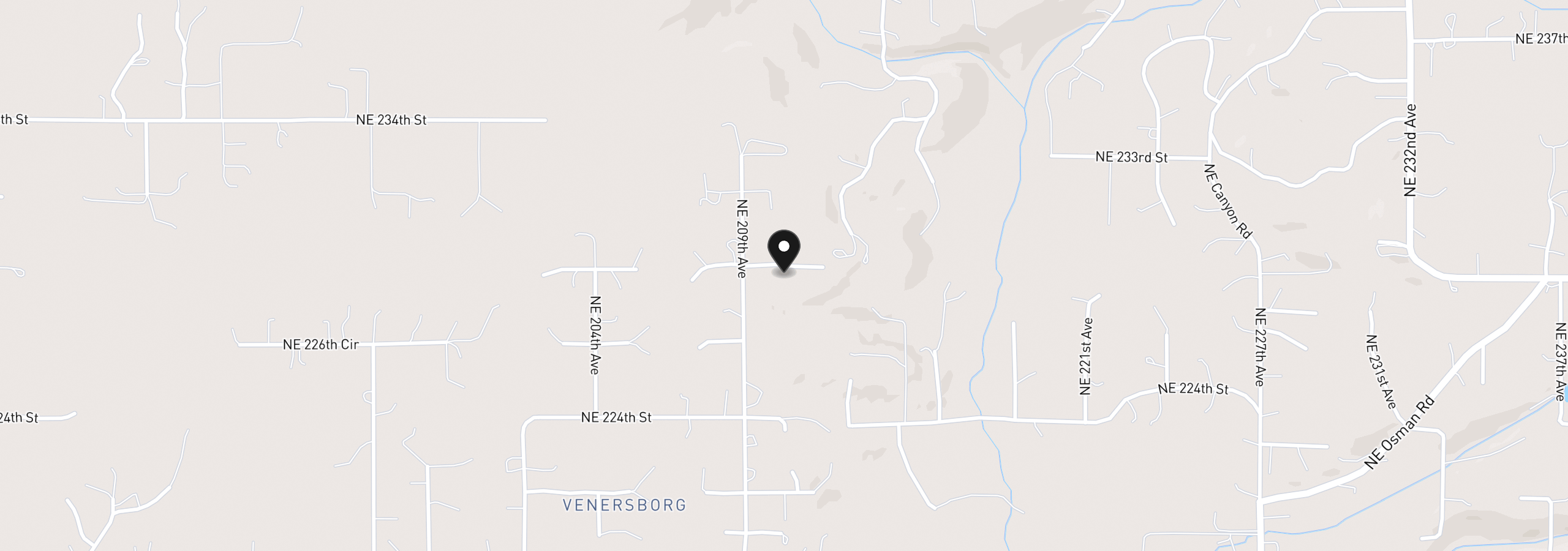 Map showing the location of 21017 NE 229th Cir, Battle Ground, Wa 98604