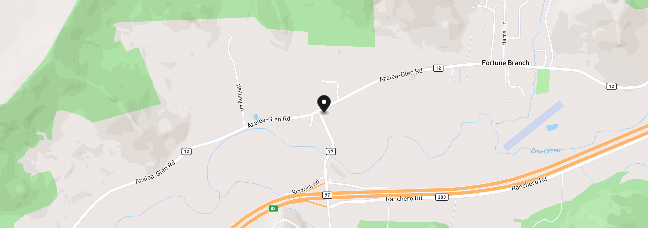 Map showing the location of Azalea-Glen Rd, Glendale, OR 97442